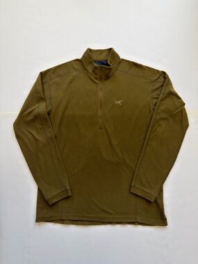 Arc’teryx Delta LT Half Zip Men’s XL Olive Green Fleece Pullover Sweatshirt